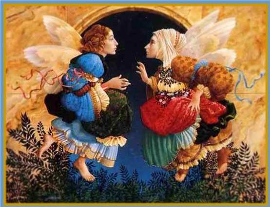Photo:  Angels discussing Botticelli